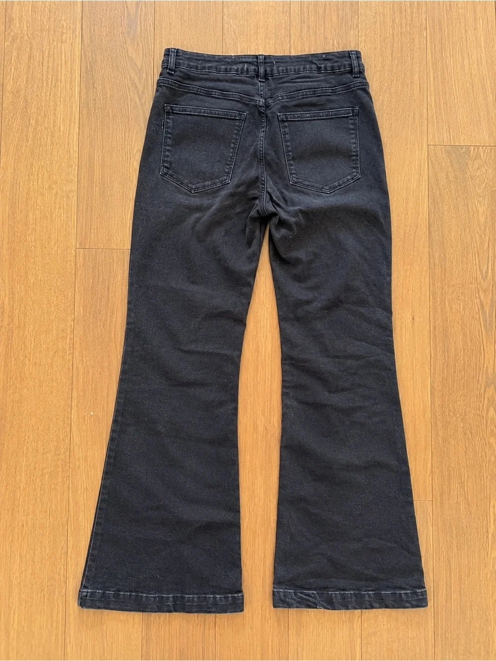 Pulz Women’s High Rise Bootcut/Flare Jeans Size 12 (Estimated) 32x33 Black